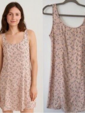 American eagle Pale Pink Floral babydoll mini dress NWOT Size XS